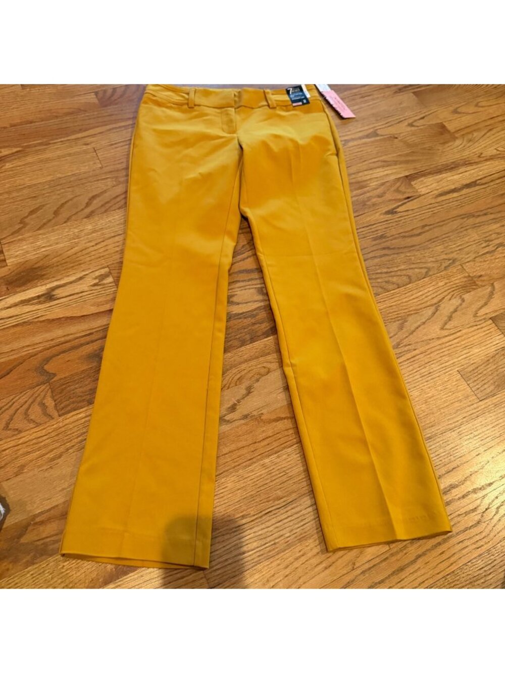 7TH AVENUE NEW YORK & COMPANY WOMENS  PANTS NEW GOLDEN YELLOW SIZE 2 PETITE STRA